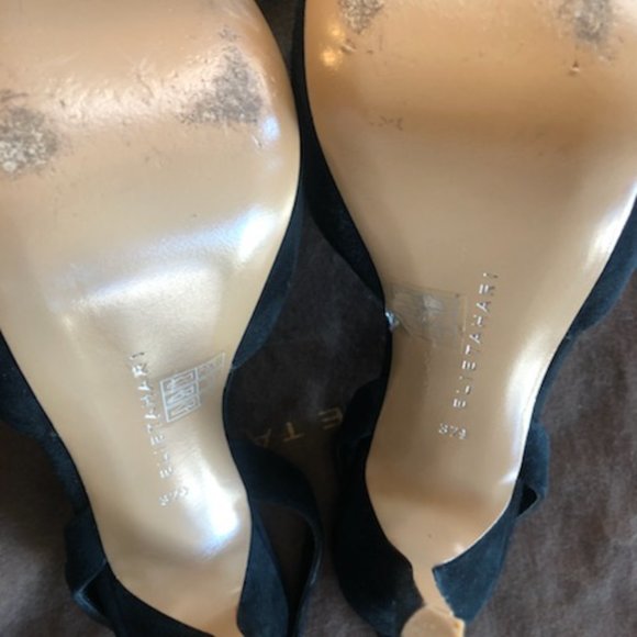 Elie Tahari Paris Blk Suede Leather Slingback - Picture 5 of 8